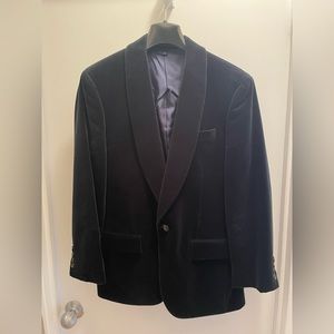 J. Crew Ludlow Dark Green Velvet Shawl Jacket